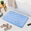 Bath Room Floor Mats Rug Carpet Non Slip Velvet Thick Soft and Comfortable Water Absorbent Machine Washable Red Mint