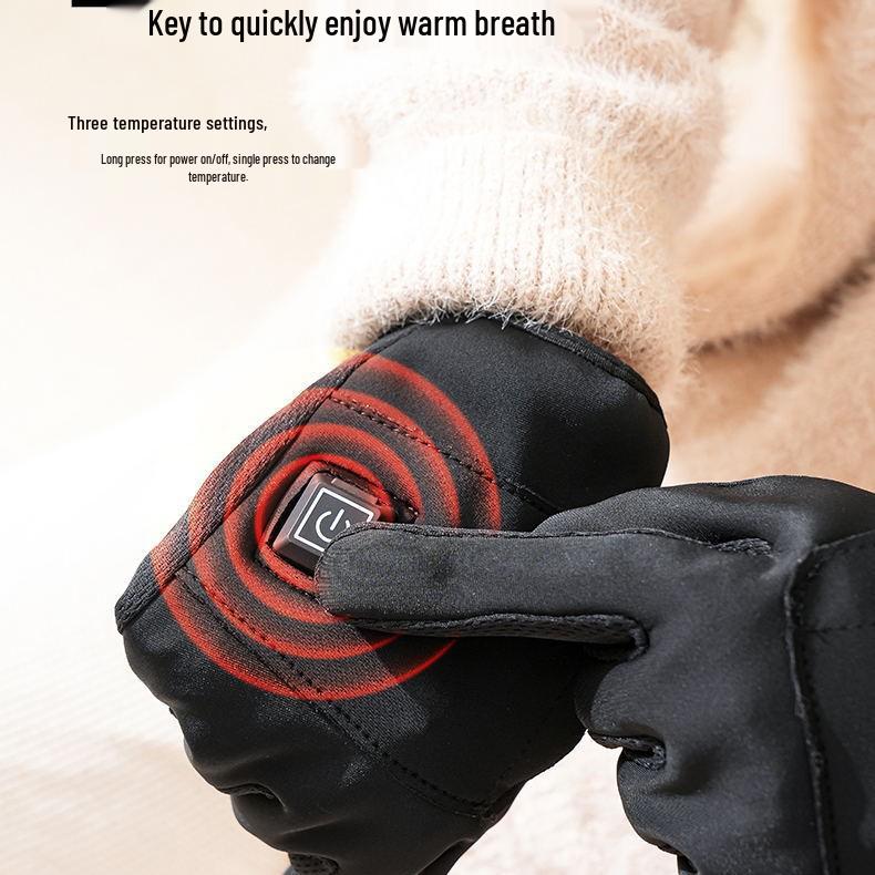 Self-Heating Half-Finger Smart Gloves for Warmth - Ideal for Office, Gaming, Riding, and Motorcycle Use