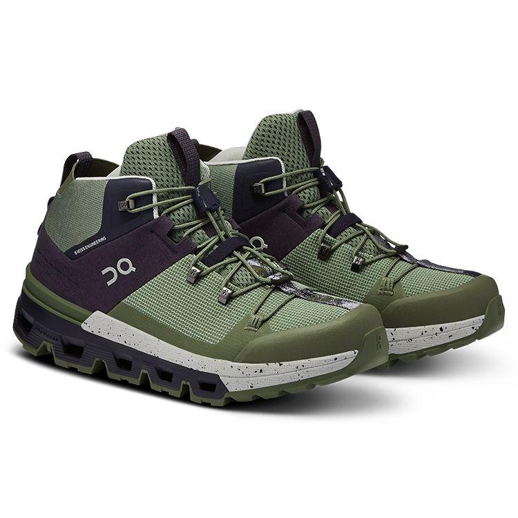 On Cloudtrax Cushiing N-Slip Mid-Top Hiking Shoes Women Hiking Shoes Black Gray 53.98064