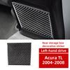 For Acura TL 2004-2008 LHD Rear Storage Box Trim Sticker Black Carbon Fiber Cover Interior Accessories Upgrade Decor Styling