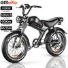 Electric Bicycle EMOKO C93 1000W Motor Electric Bike Adult Top Speed 50Km/h 48V 20AH Max Range 90Km Load Black