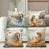 2D flat printing Girls with Flowers Design Decorative Throw Pillows Polyester pillowcase, sofa decorative cushion cov