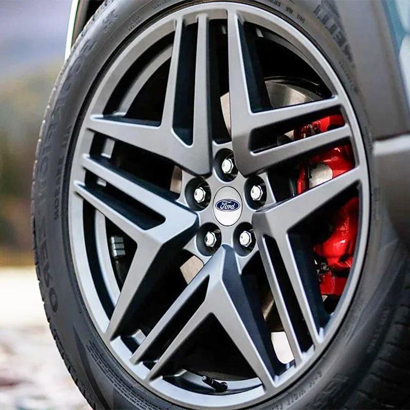 Car Sticker 2026 Ford New 2025 Hot 4PCS 56mm 60mm ABS Wheel Center Caps for Ford Ranger Focus Kuga Mustang MK2 MK3 Hub Cover Bad
