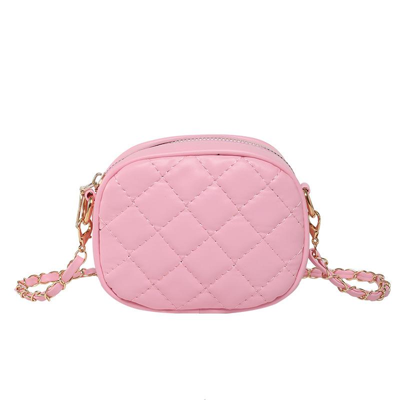 Handytasche mit strukturierter Rhombuskette, neues Nischendesign, Wechseltasche, modischer Temperament-Crossbody-Schulter-Rundbeutel