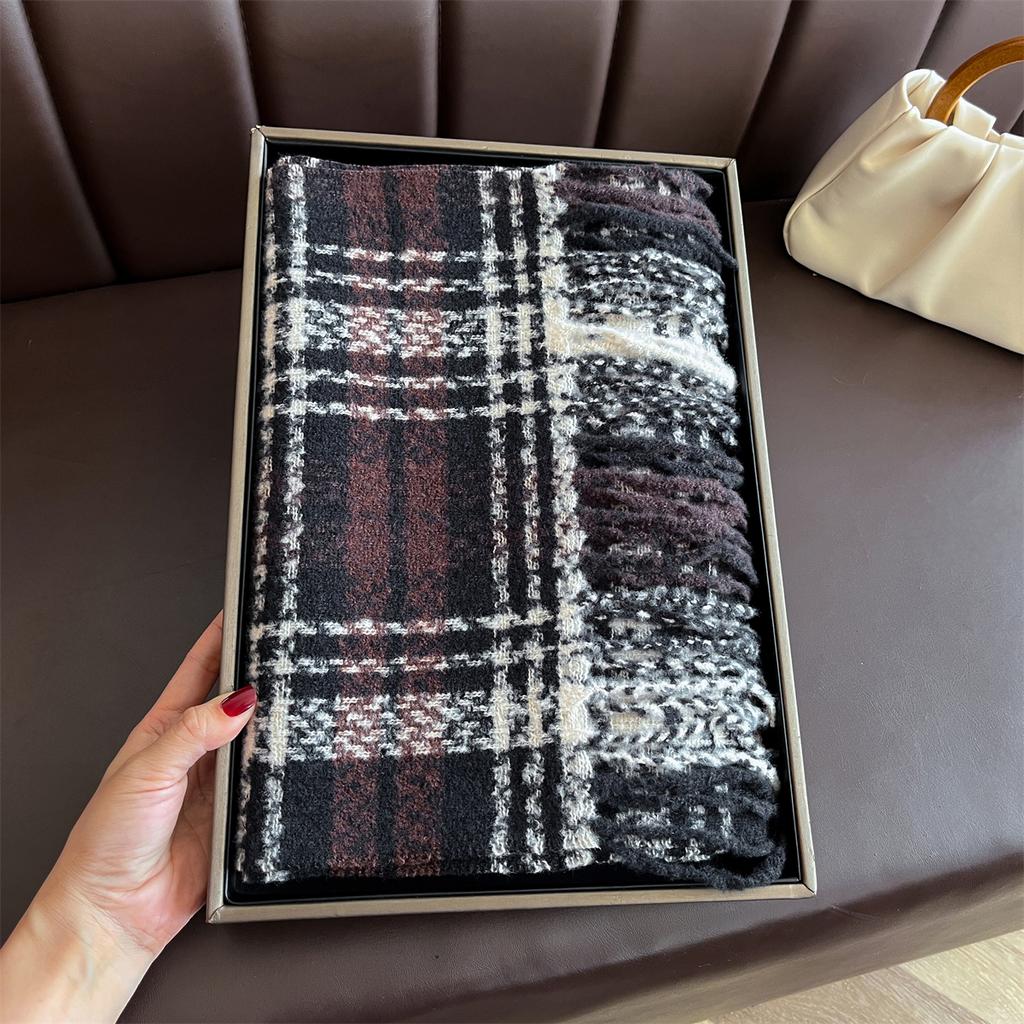 Women Winter Cashmere Scarf Plaid Pashmina Luxury Brand Shawls and Wraps Bufanda Hijab Travel Stoles Echarpe Warm Blanket