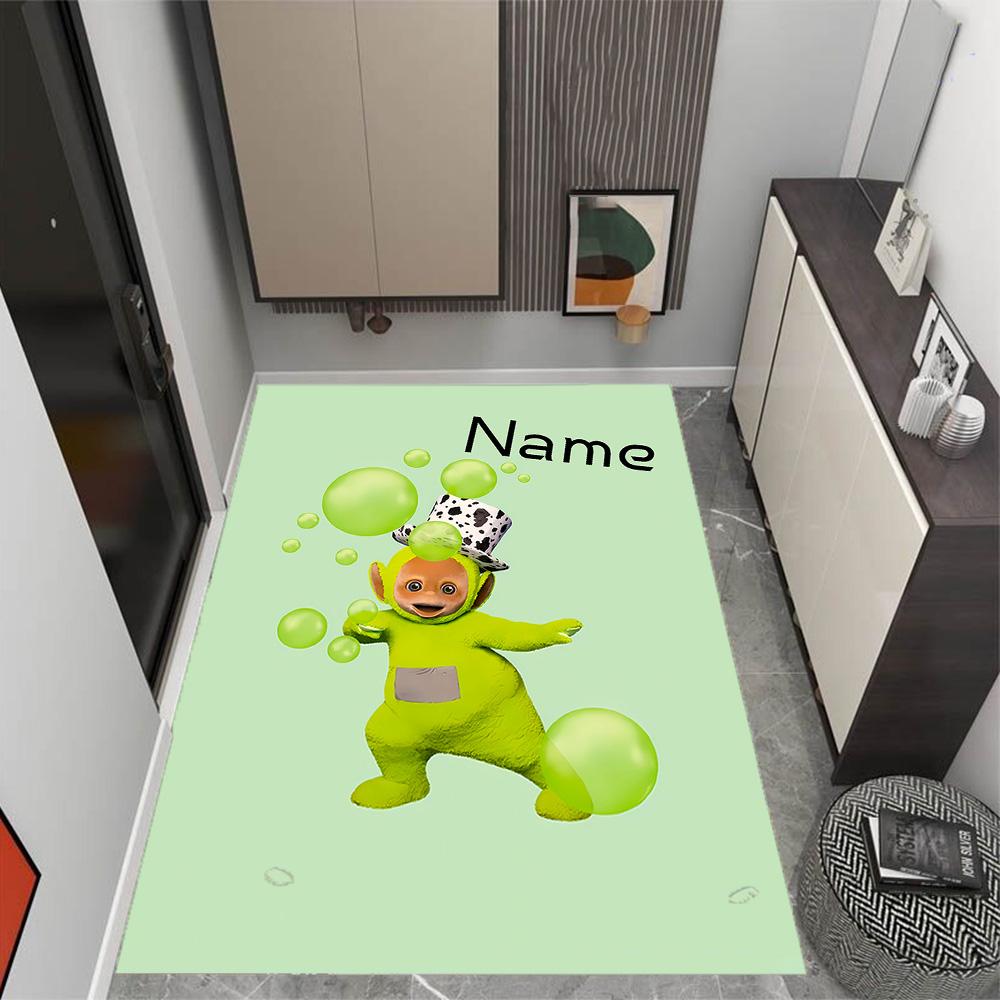 Green Alien Adventure Personalized Name Carpet Design for Outdoor Hallway Dining Room Kitchen Anti-slip Rug Decorate Offices