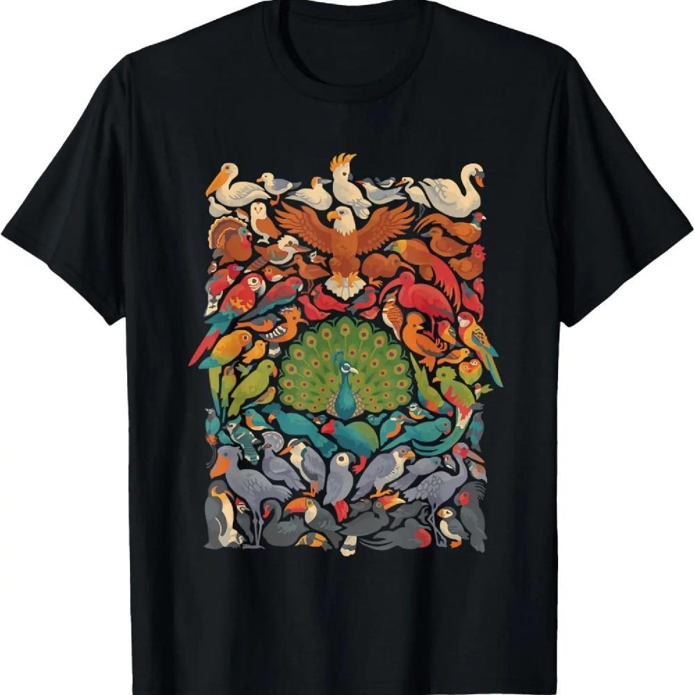 

Type of Birds bird Watcher Garden Birds Cardinal Peacock T-Shirt S