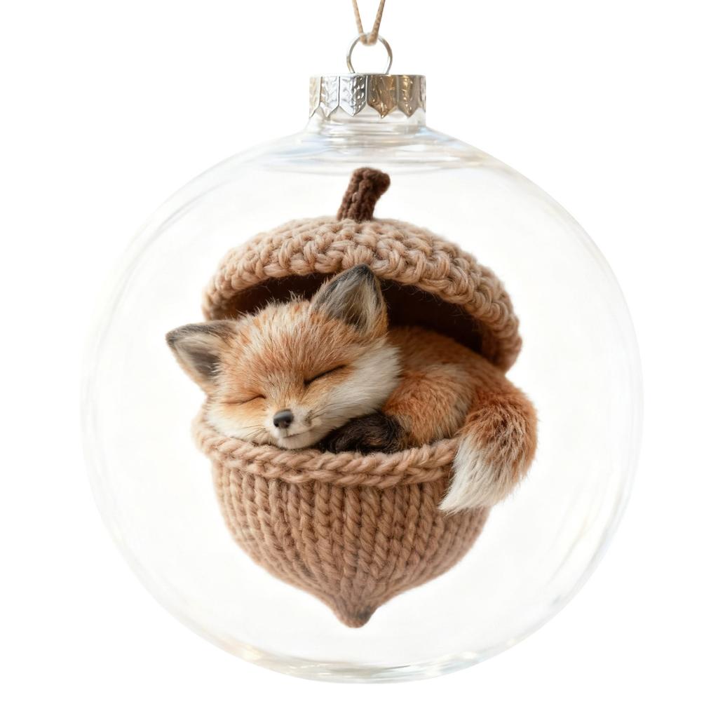 Playful Animal Acrylic Christmas Ball Decoration, Animal Wonder Series Decoration,  Life Christmas Decorative Ball Winter Holiday (Sea Turtle)