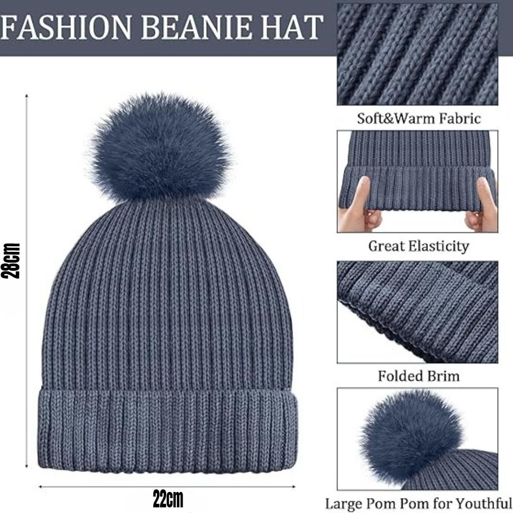 3pcs Winter Warm Set,Adult Hat, Scarf,Gloves,3-in-1 Comfortable Cold-Resistant Outfit for Commuting,Shopping,Outdoor Activities