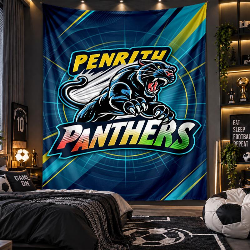 Arazzo da Appendere alla Parete Stampa Penrith Panthers Tessuto per Soggiorno Camera da Letto Decorazione per la Casa