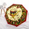1pc Christmas wreath Automatic Umbrella 8-Bone Design Compact Gear for Outdoor Travel, Perfect Holiday Gift  yy250827008