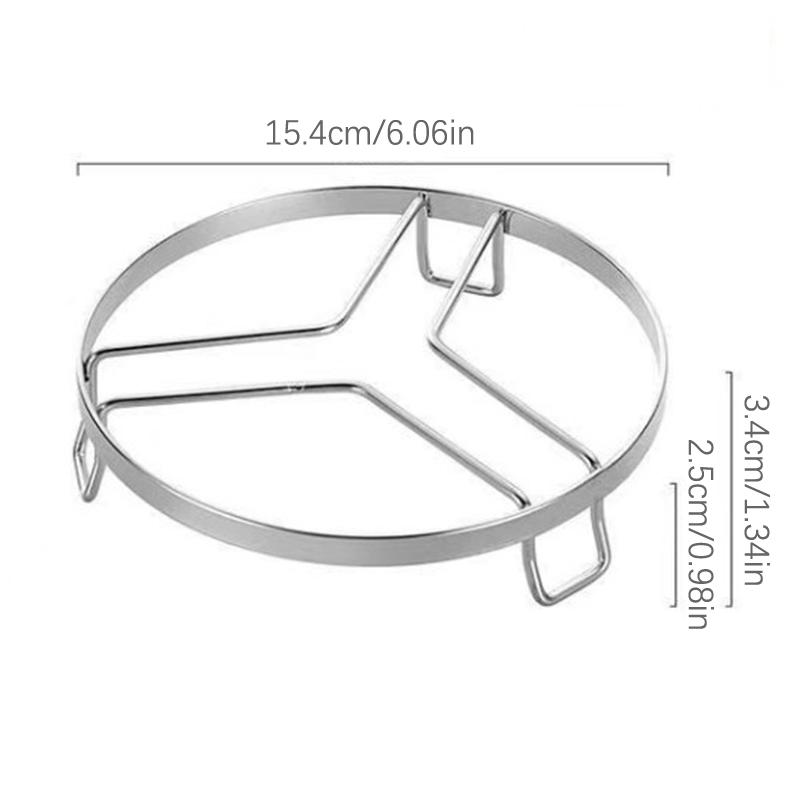 Stainless Steel Round Steaming Rack Steamer Multifunctional Baking Pot Stand Household Kitchen Cooking Utensils