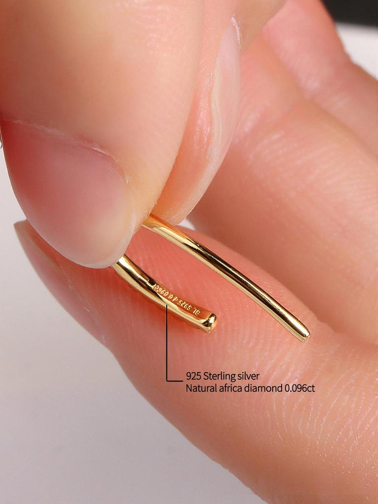 Bolaijewelry Σκουλαρίκια με διαμάντια με γάντζο 925 ασήμι 925 για γυναικεία μόδα Καλοκαίρι 2023 νέο