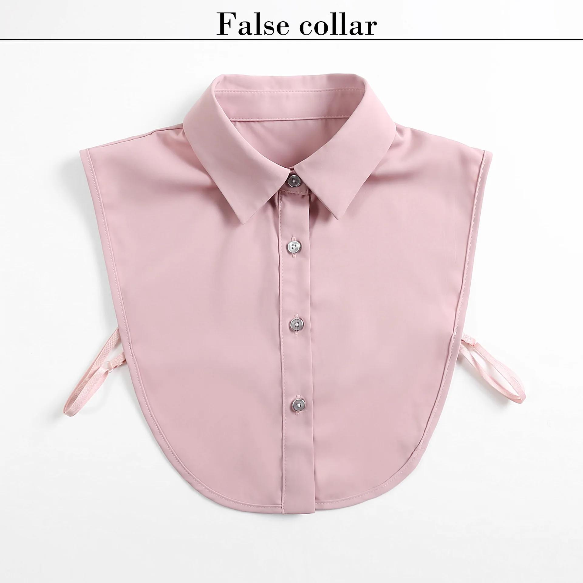 

New Chiffon Lapel Fake Collar Blouse Vintage Solid Color Detachable Collar Women s Shirt Tie Lapel Blouse Top False Collar
