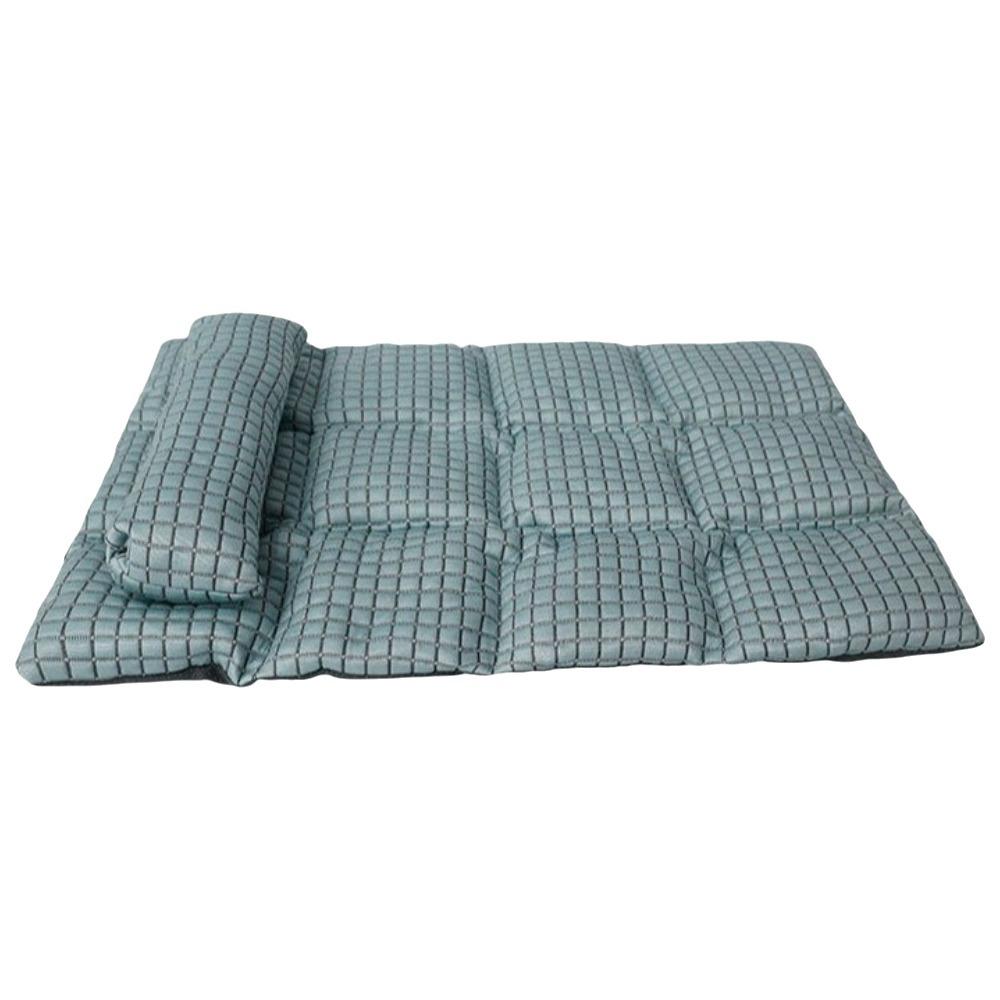 Breathable Cats Sofa Mats Folding Pet Cool Bed Mat Portable Dog Sleeping Mat Summer S синий