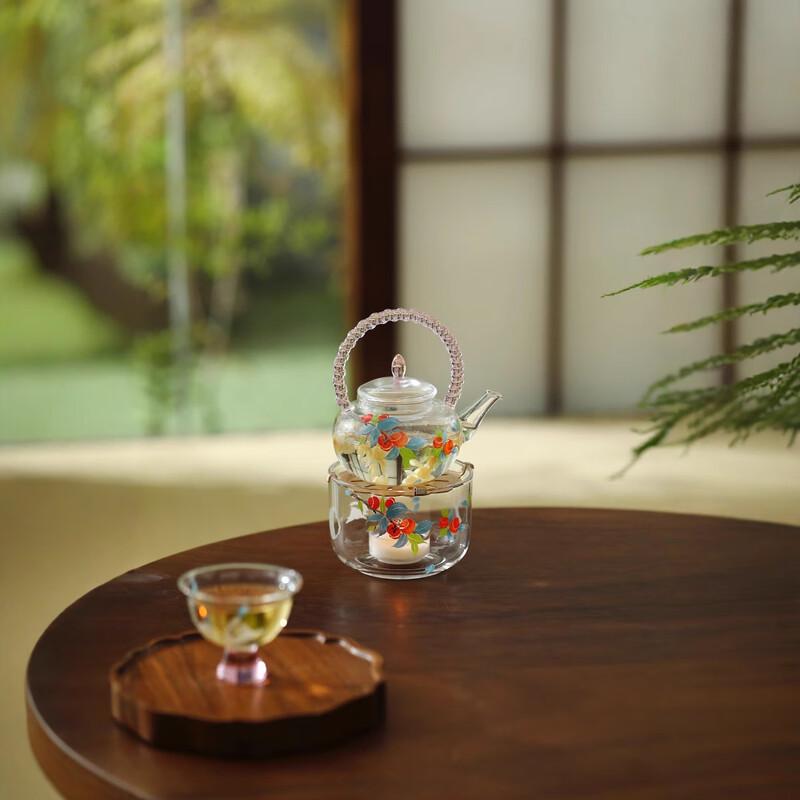Charming Glass Teapot with Top Handle