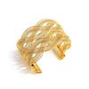 European-American Trendy Wide-Face Cuff Bracelet: Elegant, Smooth Metal, Multi-Layered, High-End Design.