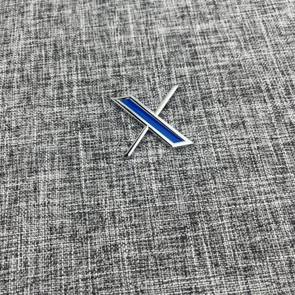 Car motorcycle electric car personalized DIY metal modification X letter labeling body side label tail label fuel tank cover labeling