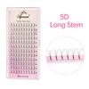 AGUUD 3D 4D 5D 6D Premade Volume Fans Short Stem Russian Volume Eyelash Extensions Soft Natural Long Stem Makeup Individual Lash
