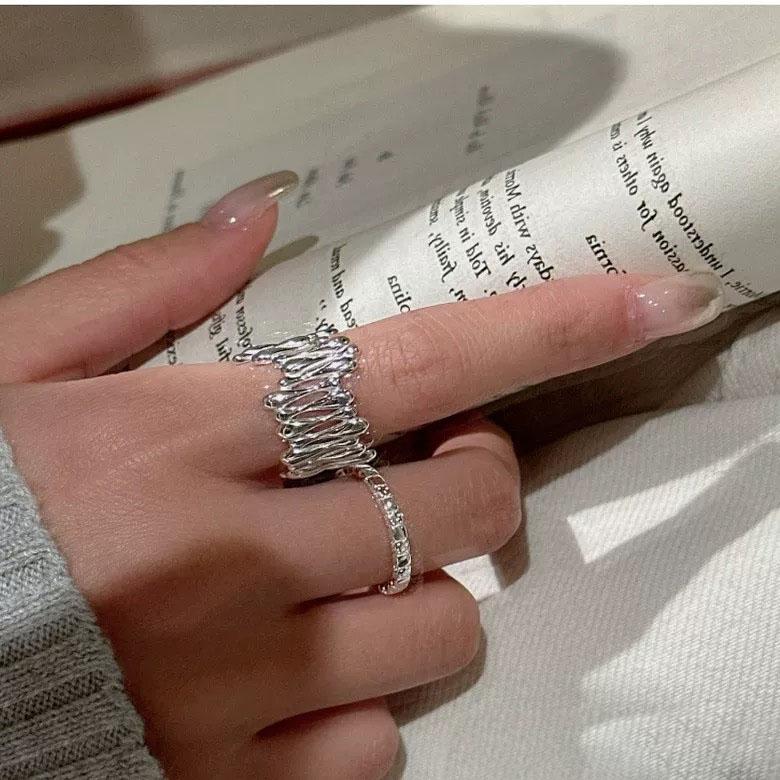 Xiaomi 925 Sterling Silver Rings For Women Geometric Fine Jewelry Finger Adjustable Simple Shinning Strip Ring For Party Birthday Gift