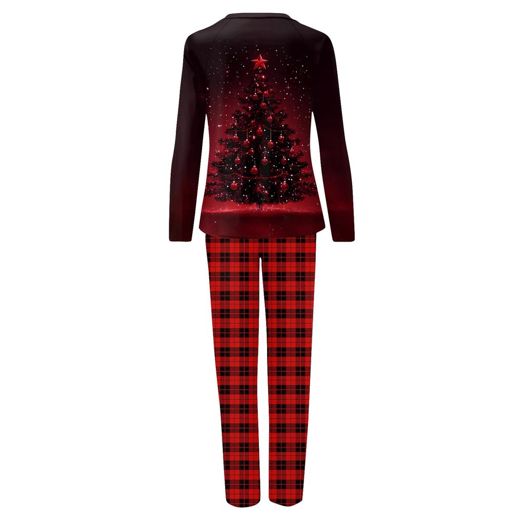 Christmas Prints Family Matching Long Sleeve Tops+Pants Set Family Matching Sets