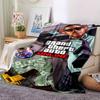1 buc. Pătură moale din flanelă Grand Theft Auto cu imprimeu de designer O pătură confortabilă pentru toate anotimpurile, perfectă pentru canapea, pat, birou
