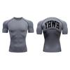 Compressie T-shirts voor Mannen Korte Mouw Sportschool Workout Fitness Onderhemden Sneldrogend Atletisch T-shirt Top 10095