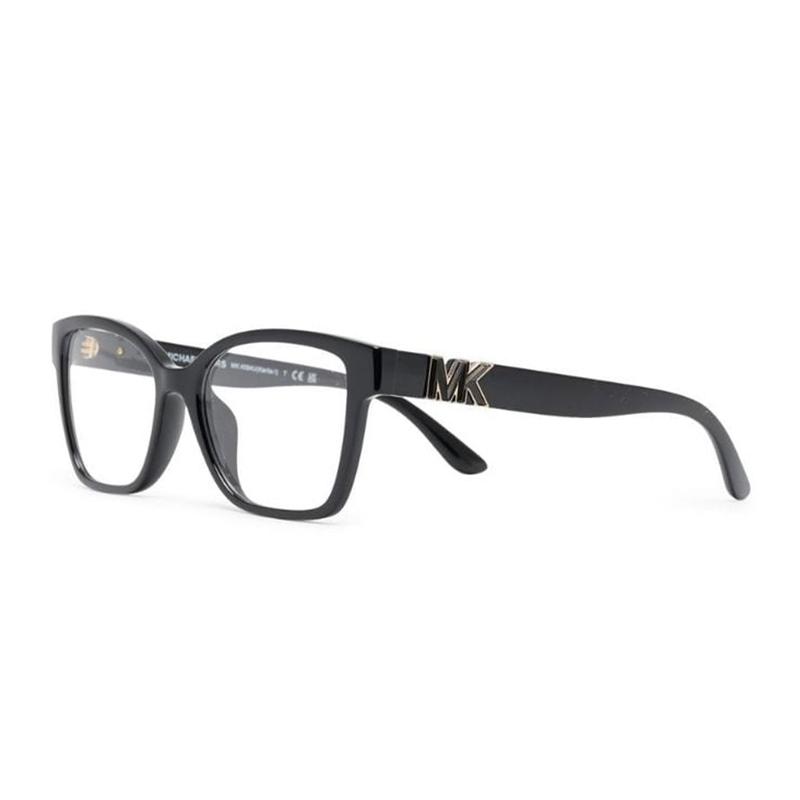 MICHAEL KORS Side Logo Letters Acetate Irregular Optical Frame Women s Black