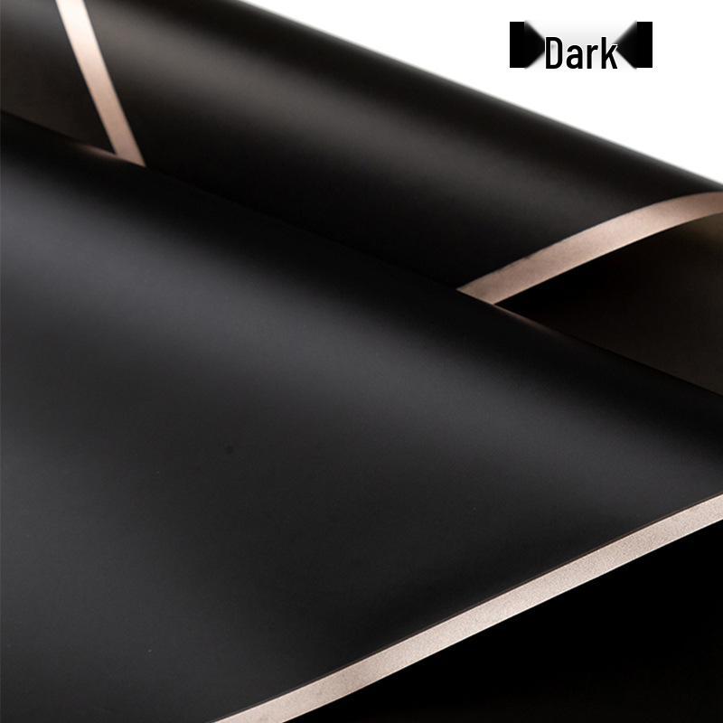 Waterproof Matte Jelly Film Paper with Gold Edge for Fresh Flower Bouquets - DIY Florist Wrapping Material