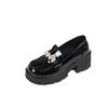 Thick-soled Versatile Heightening Loafers Women's 2025 Spring and Autumn New British Style Small Leather Shoes Soft Leather Soft-soled Mary Jane Shoes
