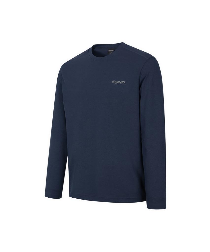 DISCOVERY EXPEDITION Men'S Functional Round Long Sleeve T-Shirt (D/Indigo)