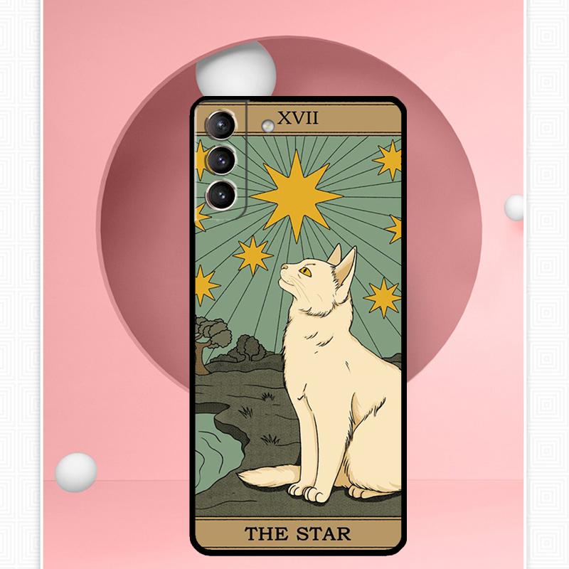 Cats Tarot Witchcraft Case For Samsung Galaxy S25 Ultra S20 S21 S22 S23 S24 Ultra S9 S10 Plus S25 FE Cover Funda