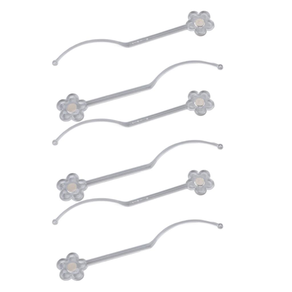 6pcs False Eyelashes Display Stick with Magnetic Eyelash Extension Sample Lash Display Stick for