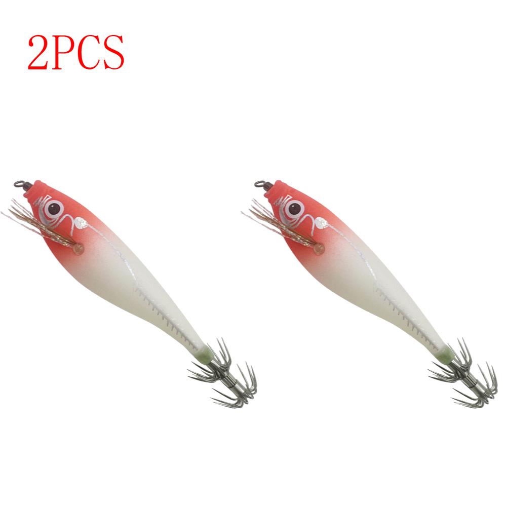 3 To 1 PCS Shrimp Fishing Bait Squid Fish Hook Wooden Octopus Fishing Bait Cuttlefish Artificial Fishing Bait Hard Bait Swinging Fishing Gear