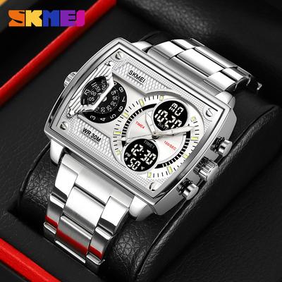 Multi-functional Luminous Waterproof Cool Digital Watches for Men Men's Electronic Quartz Watch Creative Dual Display Wristwatches
