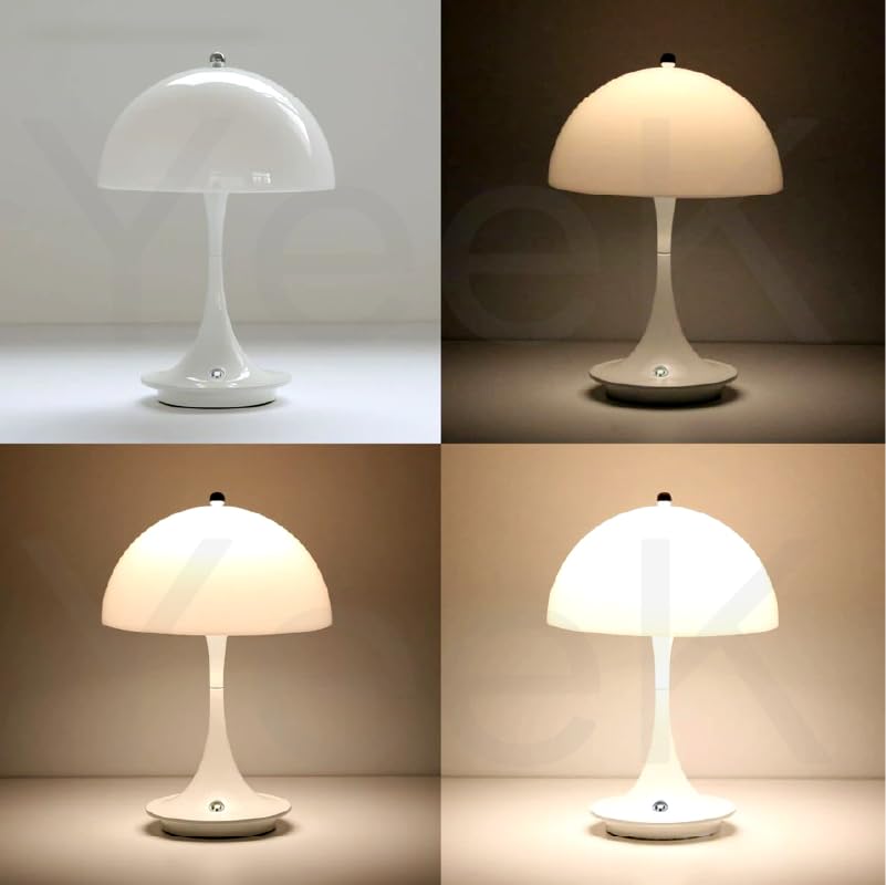 

Репродукция Panthella Белый Встроенный Портативный Светильник, Беспроводной, Лампочка Не Требуется, Середина Века, Белый Выключатель