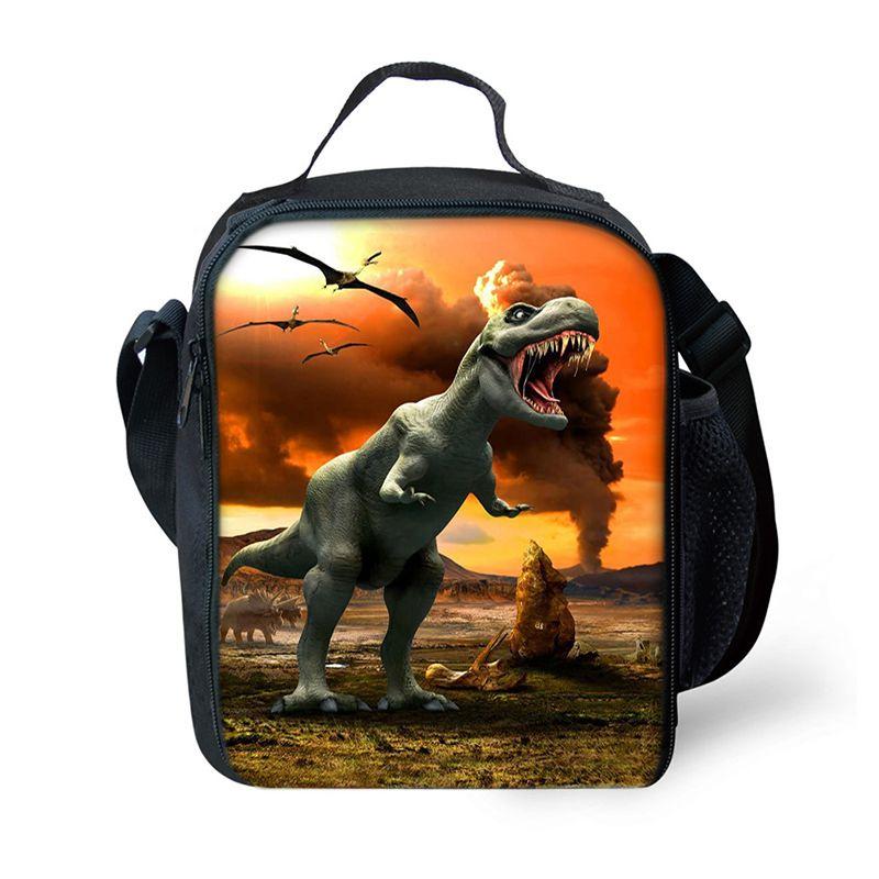 Jurassic World Dinosaur Lunch Bag Insulated Thermal Cooler For Students And Picnics