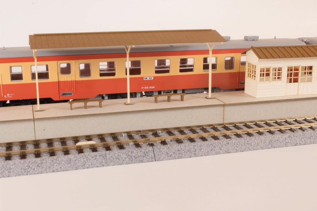 PLUMPMOA HO gauge Street corner accessory series Island local platform Extension set B Paper kit MS080 Diorama supplies 1/80 (roof)