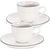 2X Mała Filiżanka Do Picia Kawy Espresso Biała Porcelanowa 100 Ml