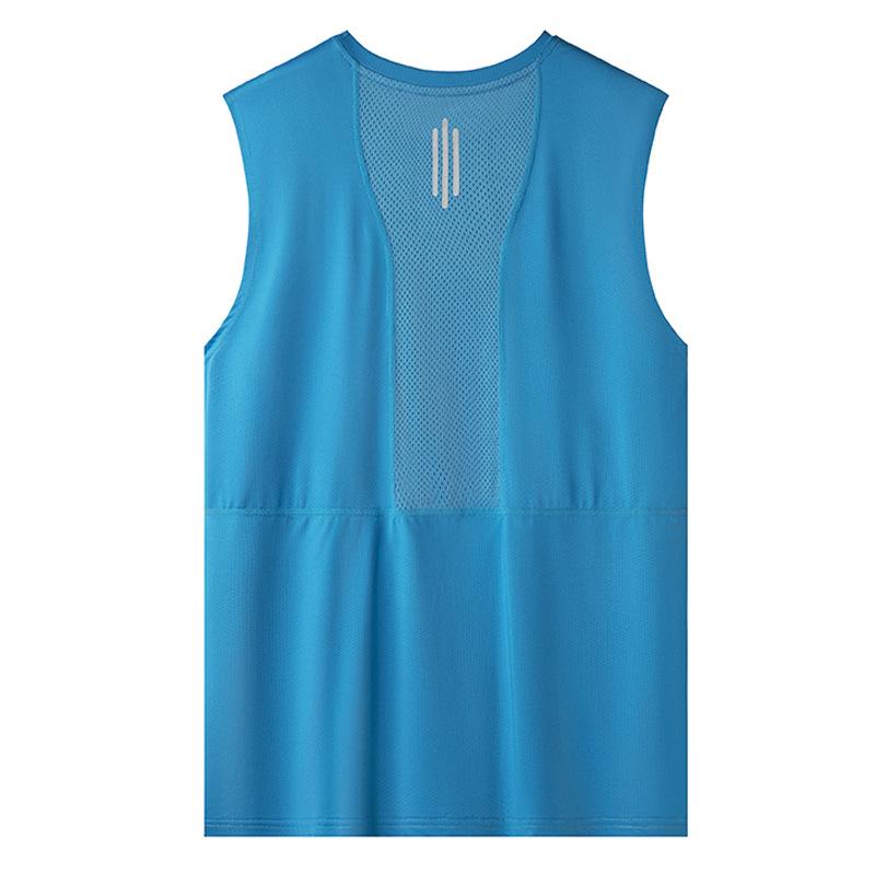 Summer Ice Silk Sports Vest Men's Thin Sleeveless Men's T-shirt Fitness Running Quick-drying Clothes Vest
