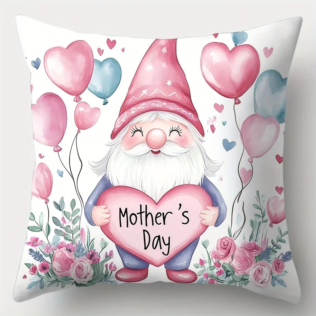 Heimdeko Wichtel & Rose Muttertag Kissenbezüge Muster Kissenbezug Geeignet für Sofa Schlafzimmer Auto Kissenbezug