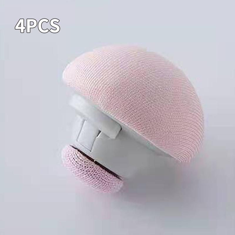 

4шт. Фиксатор для одеяла, грибовидный фиксатор для одеяла, новый безопасный безыгольный фиксатор для простыней, поставляется с возможностью разблокировки одним щелчком розовый