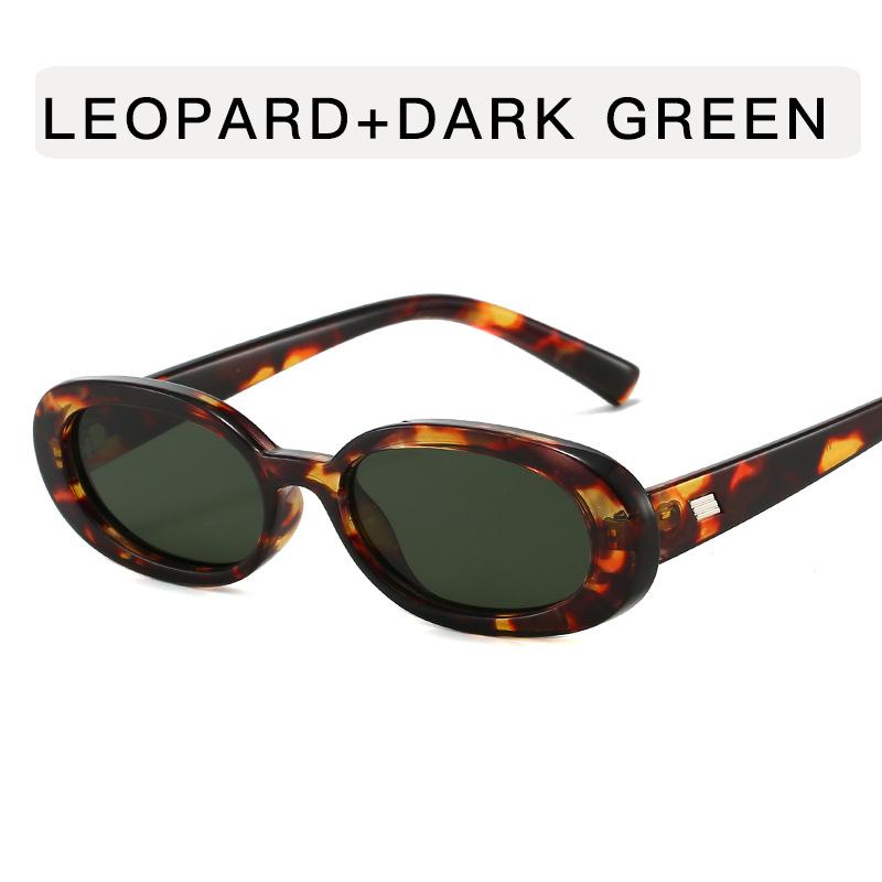 Oval Shape Sun Glasses for Men European American Style Designer Sunglasses Women Vintage Anti-glare Women Sunglass