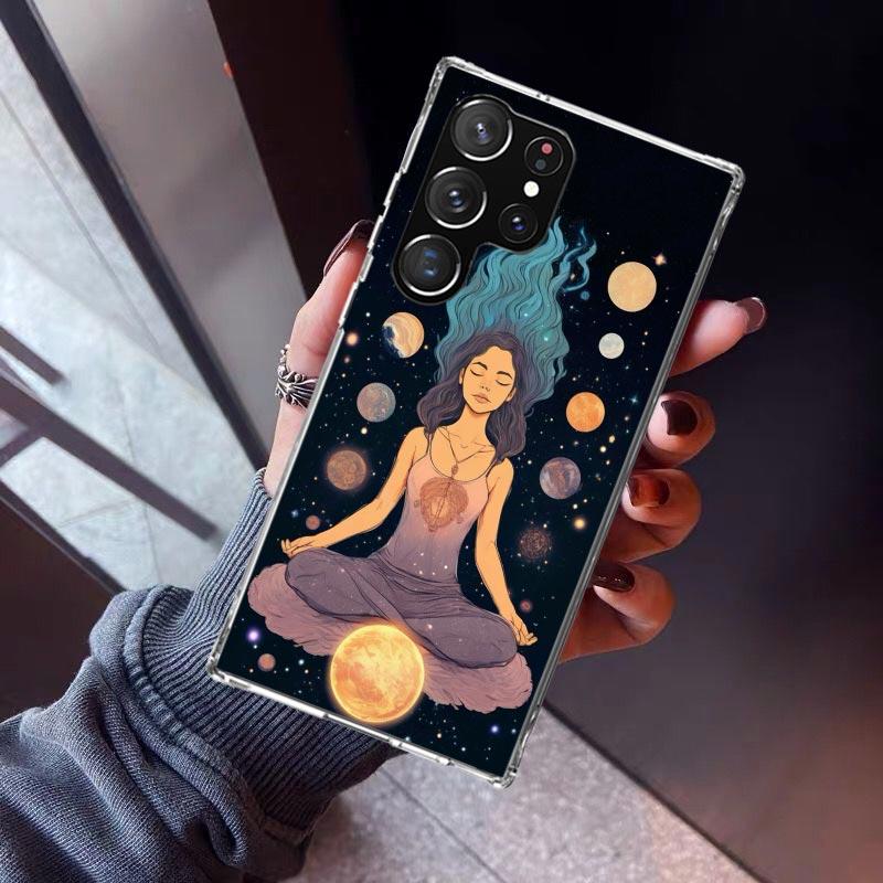 Meditation Yoga Girl Phone Case For Samsung Galaxy S23 S24 S25 Edge S26 Ultra S22 + S21 Plus S20 FE Cover Silicone Print Shell G