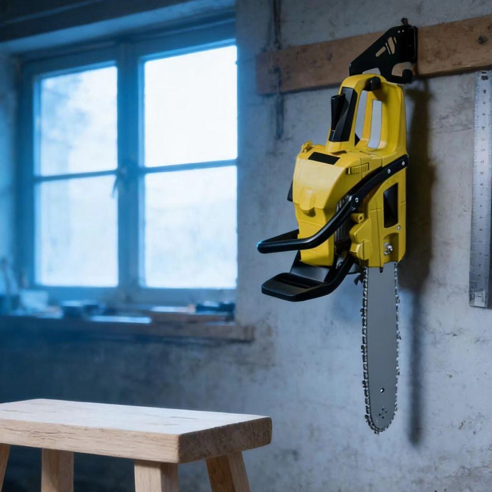 Werkzeughalter Metall Kettensäge Wandhalterung Anti-Rutsch Platzsparend Kettensägenhalter Schwerlast Kettensägenständer Lagerorganisation