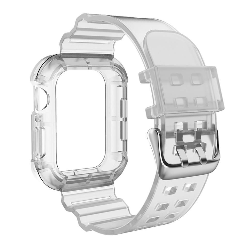 Replacement Watchband TPU Adjust Size Prevent Fading Simple Style Watch Strap for Iwatch Transparent for 38 40 41mm