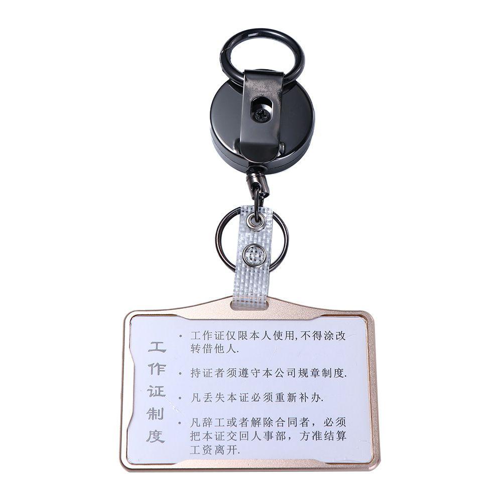 Wire Rope Elastic Keychain Safety Key Buckle ID Card Badge Holder Pull Keyring Key Chain Ring Retractable Badge Reels