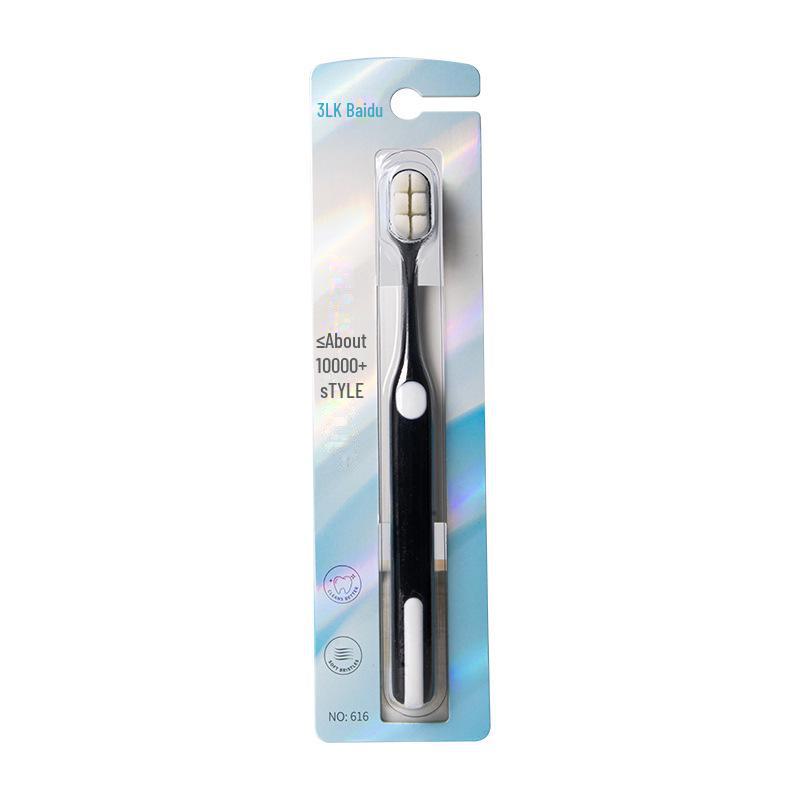 Brosse à dents à poils souples et tête large pour adulte - Paquet individuel