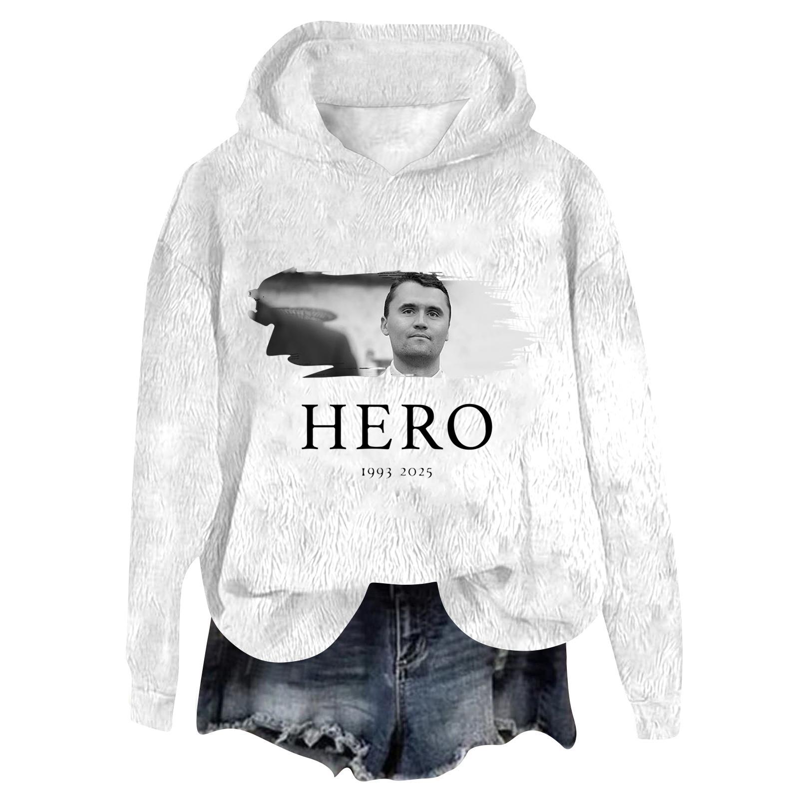 

Женский фланелевый топ с капюшоном и длинным рукавом с принтом, толстовка с капюшоном L белый