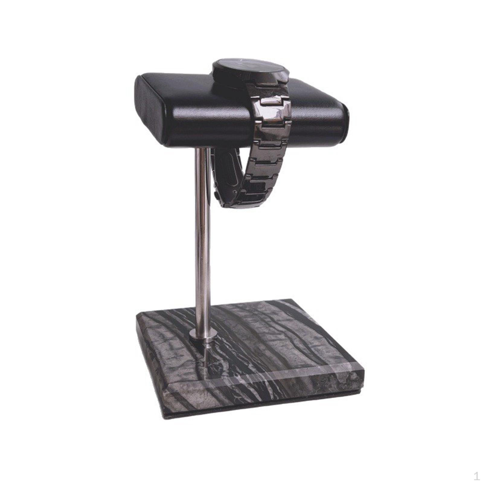 

Watch Display Stand PU Leather Cushioned Accessory Sturdy Practical Watches Holder Storage for